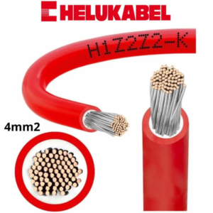 Przewód do instalacji PV DC czerwony 1x4 mm² 1500 V HELUKABEL - H1Z2Z2-K