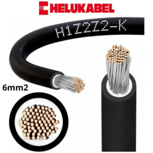 Przewód do instalacji PV DC czarny 1x6 mm² 1500 V HELUKABEL - H1Z2Z2-K